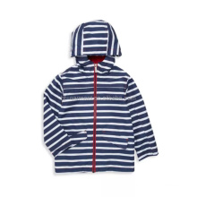 OEM outdoor cute Striped waterproof Little Boy's PU Raincoat